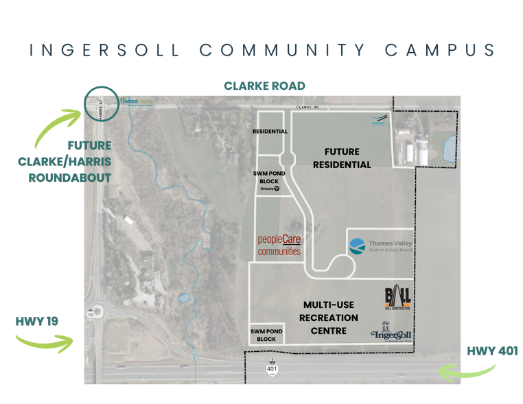 Graphic of Map of Ingersoll Community Campus